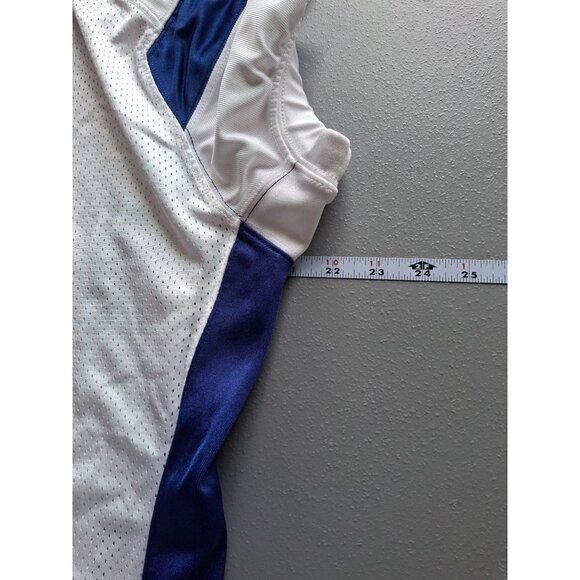 Adidas Mens Football Jersey L White Blue Mesh - Picture 5 of 6